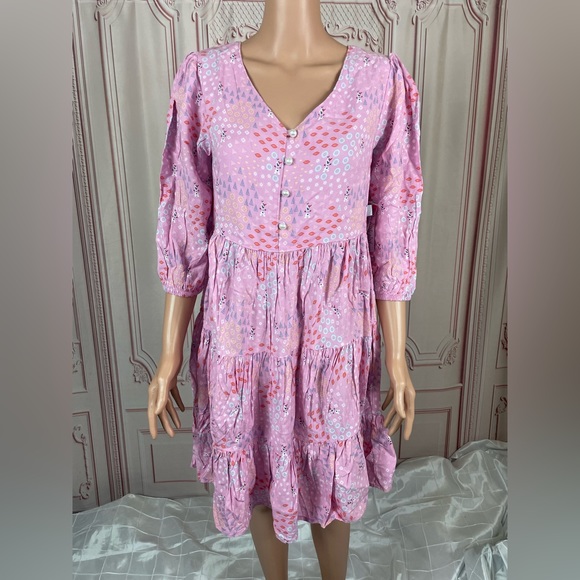 Disney Park Frozen Pink Dress For Adult Olaf Figured Size Small WDW NEW Ana Elsa - Picture 13 of 16